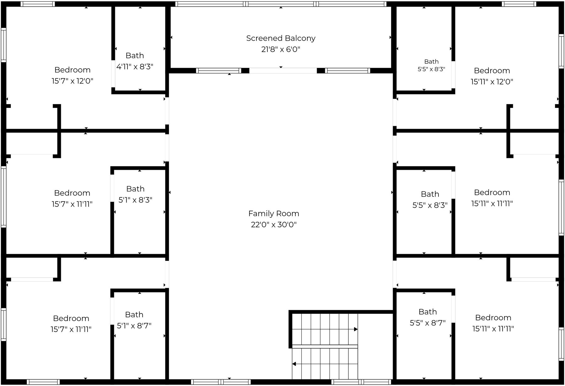 Great Escape Parkside second floor plan