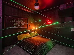 Laser Maze, Laser Smash, and Laser tag at a vacation retreat rental near Orlando!