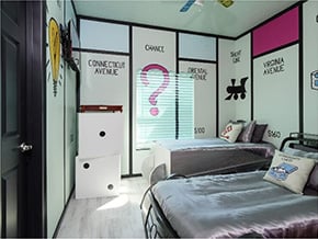 Monopoly bedroom at The Great Escape Parkside