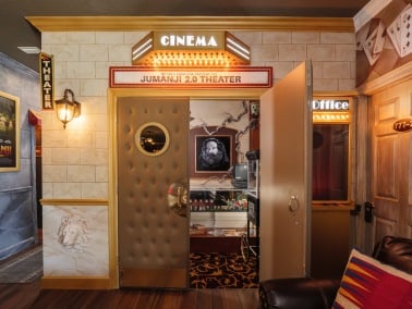 best home theater cinema near Orlando at a luxury airbnb home