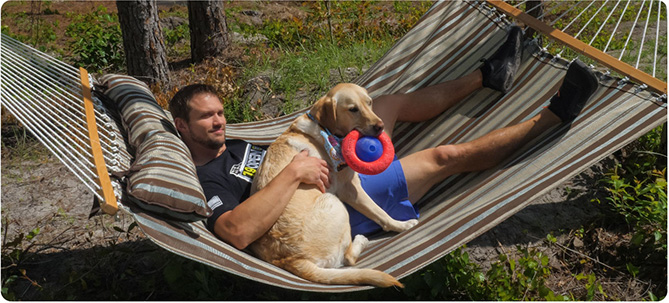 hammocks and rest and relaxation at an airbnb vacation home near disney world and Orlando