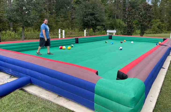 play snookball aka soccer billiards - near Orlando, Florida at an AirBnB